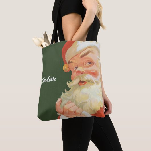 Jolly Santa Claus mit einem Geheimnis, Weihnachtsf Tasche (Von Nahem)