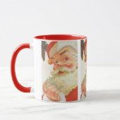 Jolly Santa Claus mit einem Geheimnis, Weihnachtsf Tasse (Links)
