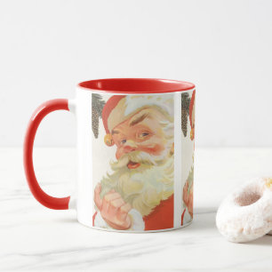 Jolly Santa Claus mit einem Geheimnis, Weihnachtsf Tasse