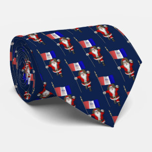 Jolly Santa Claus mit Flagge von Cleveland Krawatte