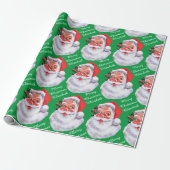 Jolly Santa Claus Personalialize Name Text Christm Geschenkpapier (Ungerollt)