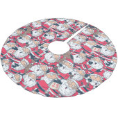 Jolly Santa Claus Polyester Weihnachtsbaumdecke (Schrägansicht)