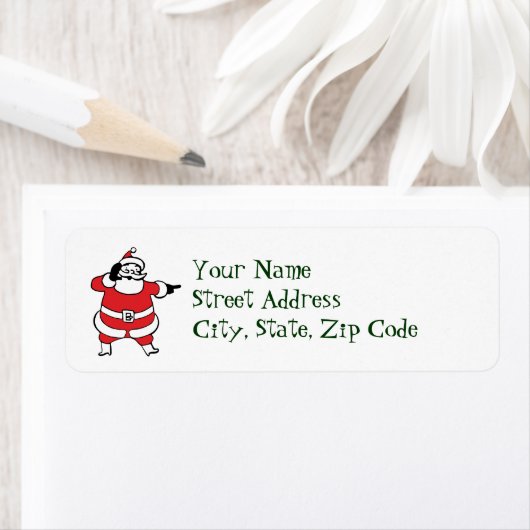 Jolly Santa Claus ruft Reindeer zu Weihnachten an (Insitu)