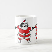 Jolly Santa Claus ruft Reindeer zu Weihnachten an Kaffeetasse (Mittel)