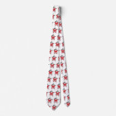 Jolly Santa Claus ruft Reindeer zu Weihnachten an Krawatte (Vorderseite)