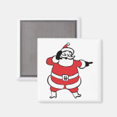 Jolly Santa Claus ruft Reindeer zu Weihnachten an Magnet (Vorderseite/Rückseite)