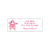 Jolly Santa Claus ruft Reindeer zu Weihnachten an Permastempel (Design)