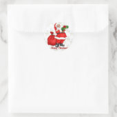 Jolly Santa Claus Runder Aufkleber (Tasche)