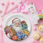 Jolly Santa Claus Traditionelle Weihnachten Pappteller (Party)