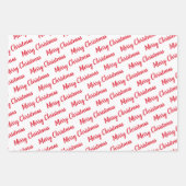 Jolly Santa Claus und Bows Rot und Schwarze Weihna Geschenkpapier Set (Vorderseite 3)