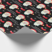 Jolly Santa Claus und Bows Weihnachten Geschenkpapier (Ecke)