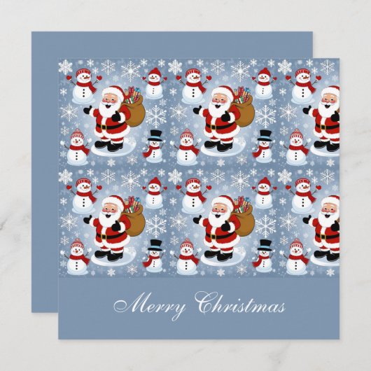 Jolly Santa Claus und Snowmen Weihnachten (Vorne/Hinten)