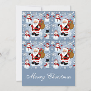 Jolly Santa Claus und Snowmen Weihnachten