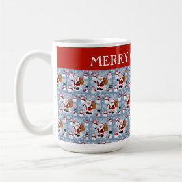 Jolly Santa Claus und Snowmen Weihnachtsmuster Kaffeetasse