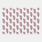 Jolly Santa Claus Waving Union Jack Geschenkpapier Set (Vorderseite 3)