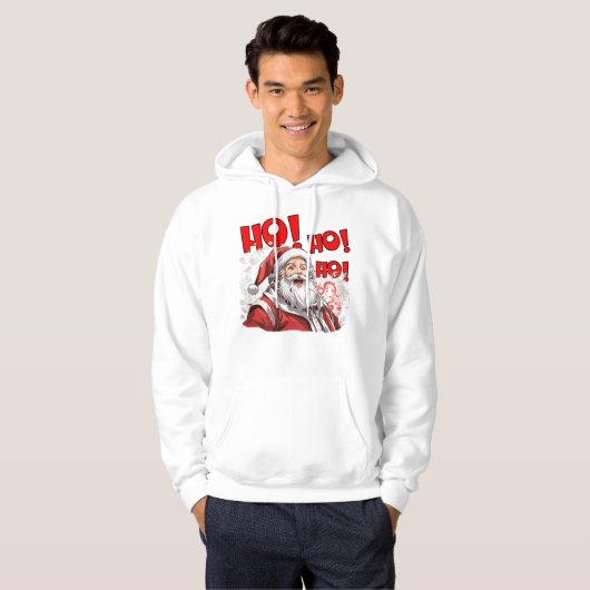 Jolly Santa Claus Weihnachten für Ihn Hoodie (Vorne ganz)