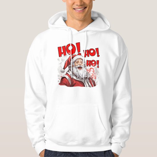 Jolly Santa Claus Weihnachten für Ihn Hoodie (Vorderseite)