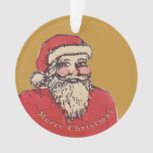 Jolly Santa Claus with Your Text Ornament (Vorderseite)