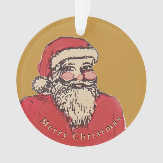 Jolly Santa Claus with Your Text Ornament (Vorderseite)