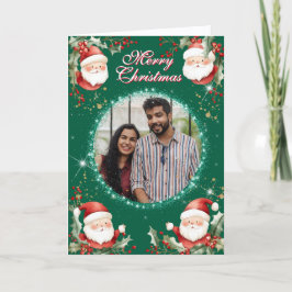 Jolly Santa Clause Foto Feiertagskarte