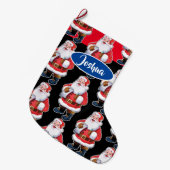 Jolly Santa custom boys Weihnachtsjung Strumpf Großer Weihnachtsstrumpf (Vorderansicht (hängend))