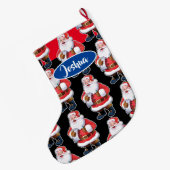 Jolly Santa custom boys Weihnachtsjung Strumpf Großer Weihnachtsstrumpf (Rückseite (Hängend))