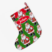 Jolly Santa custom boys Weihnachtsjung Strumpf Großer Weihnachtsstrumpf (Rückseite (Hängend))