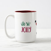 Jolly Santa Design Riesenkaffee-Tasse Zweifarbige Tasse (Links)