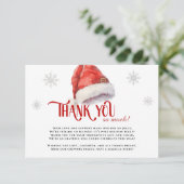 Jolly Santa Diaper Raffle Baby Dusche Dankeskarte (Stehend Vorderseite)