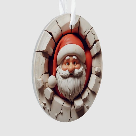 Jolly Santa Double-Sided Christmas Ornament (Vorderseite)