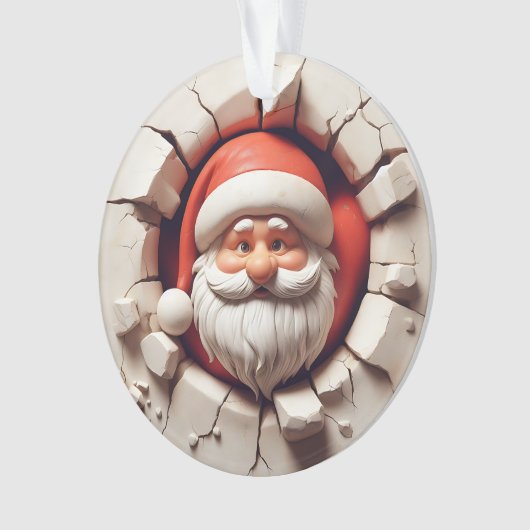 Jolly Santa Double-Sided Christmas Ornament (Vorderseite)