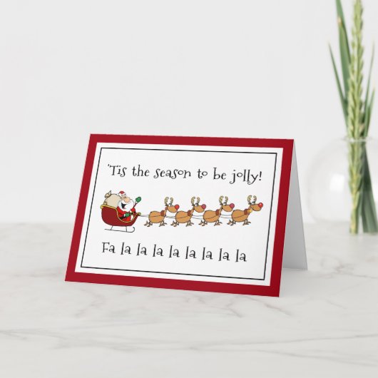 Jolly Santa Fun Weihnachtsfeiertag Gruß Feiertagskarte (Vorderseite)