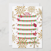 Jolly Santa Gold Snowflake Weihnachten Ankündigung (Rückseite)