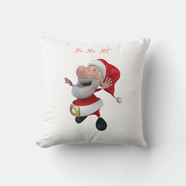 Jolly Santa Ho Ho  Kissen (Vorderseite)