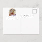 Jolly Santa Holiday Moving Ankündigungspostkarte (Rückseite)