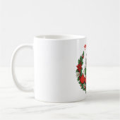 Jolly Santa in a Festive Christmas Wreath Kaffeetasse (Links)