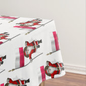 Jolly Santa mit der Flagge Polens Tischdecke (Beispiel)