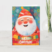 Jolly Santa, No Fruitcake Weihnachtskarte Karte (Vorderseite)