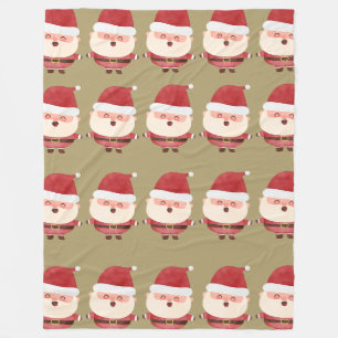 Jolly Santa Pattern Fleecedecke