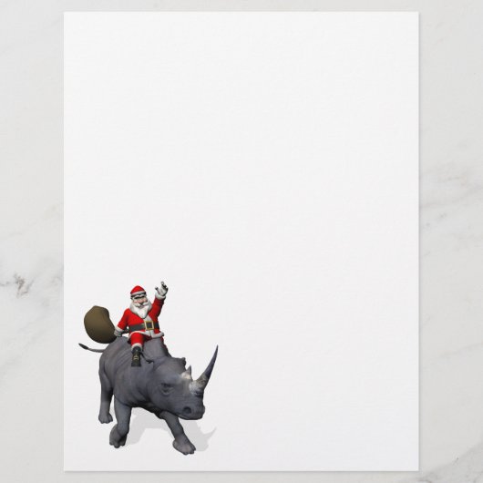 Jolly Santa Riding A Rhino (Vorderseite)