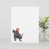 Jolly Santa Riding A Rhino (Stehend Vorderseite)