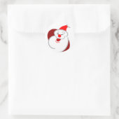 Jolly Santa Runder Aufkleber (Tasche)