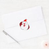 Jolly Santa Runder Aufkleber (Umschlag)