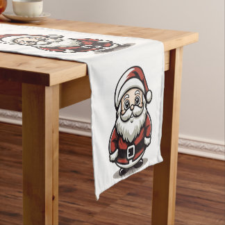🎅 Jolly Santa Table Runner 🍽️ Kurzer Tischläufer