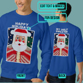 Jolly Santa Ugly Holiday "Sweater" Sweatshirt