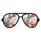 Jolly Santa und Reindeer #1 Sonnenbrille (Vorderseite)