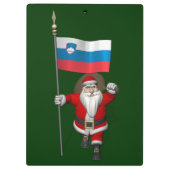 Jolly Santa Visiting Slowenien Klemmbrett (Rückseite)