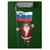 Jolly Santa Visiting Slowenien Klemmbrett (Vorderseite)