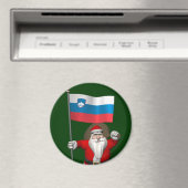 Jolly Santa Visiting Slowenien Magnet (In Situ (Geschirrspüler))