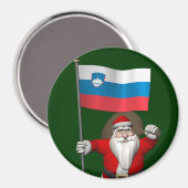 Jolly Santa Visiting Slowenien Magnet (Vorderseite/Rückseite)